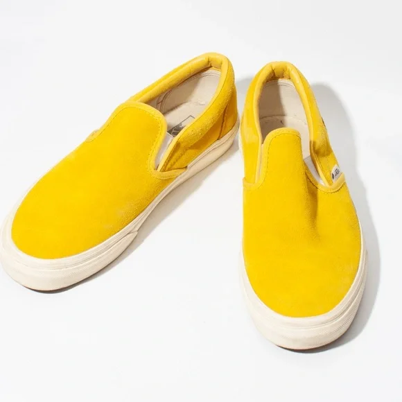 Vans Shoes Classic Yellow Suede Slide Sneaker By Vans Poshmark